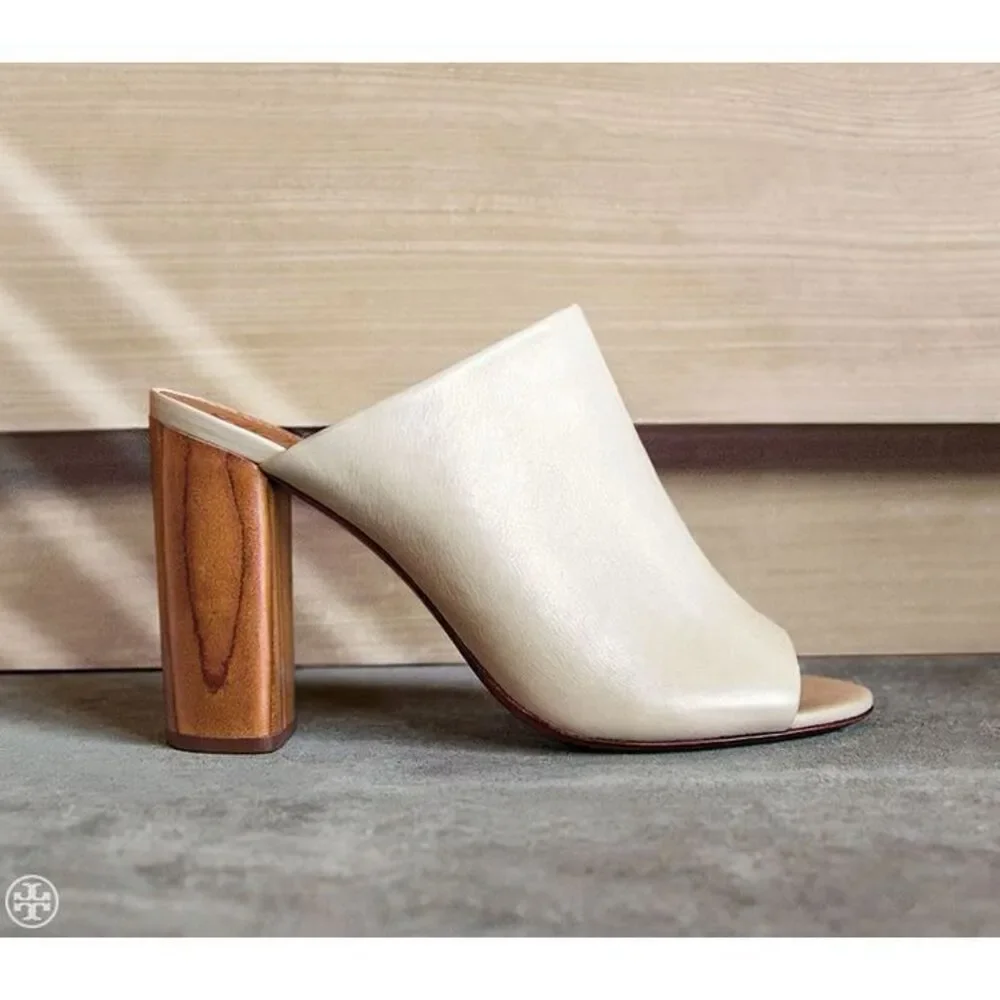 TORY BURCH RAYA MULE in Dulce De Leche Cream Lt Beige Size 10